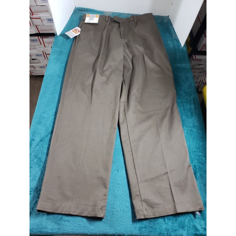 Savane Dress Pants Size 36x32 Mens Gray Work Stretch Flat Straight NWT